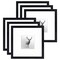 Americanflat 8x8 Square Picture Frames for Grid Gallery - Set of 6 and 9 - 4x4 with Mat or 8x8 without Mat - Square Grid Picture Frames - Shatter Resistant Glass - Hanging Hardware - Includes Easel - Black